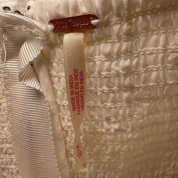 FREE PEOPLE BERRY KISS MINI DRESS IN IVORY Elegant Off-Shoulder Dress - Picture 8 of 12